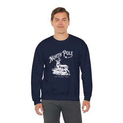 North Pole Graphic Sweatshirt | Cozy Holiday Wear, Christmas Gift, Winter Apparel, Unisex Crewneck, Festive Fashion