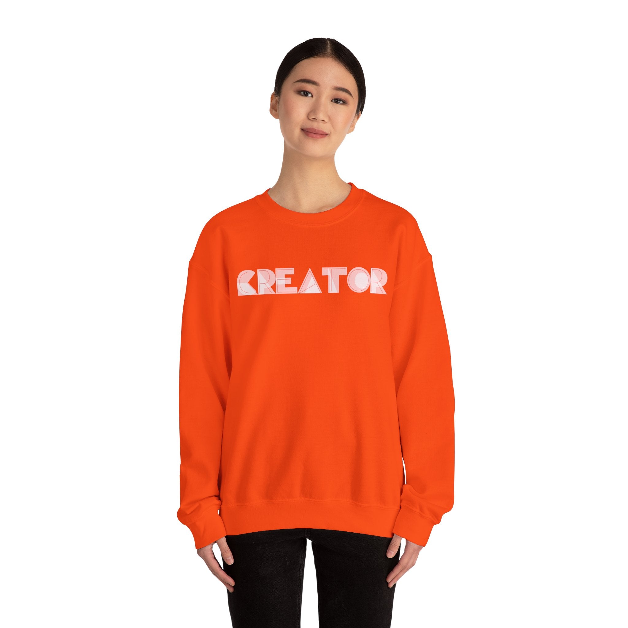 CREATOR Unisex Heavy Blend™ Crewneck Sweatshirt in Soft Pink - Cozy Fashion for Creatives