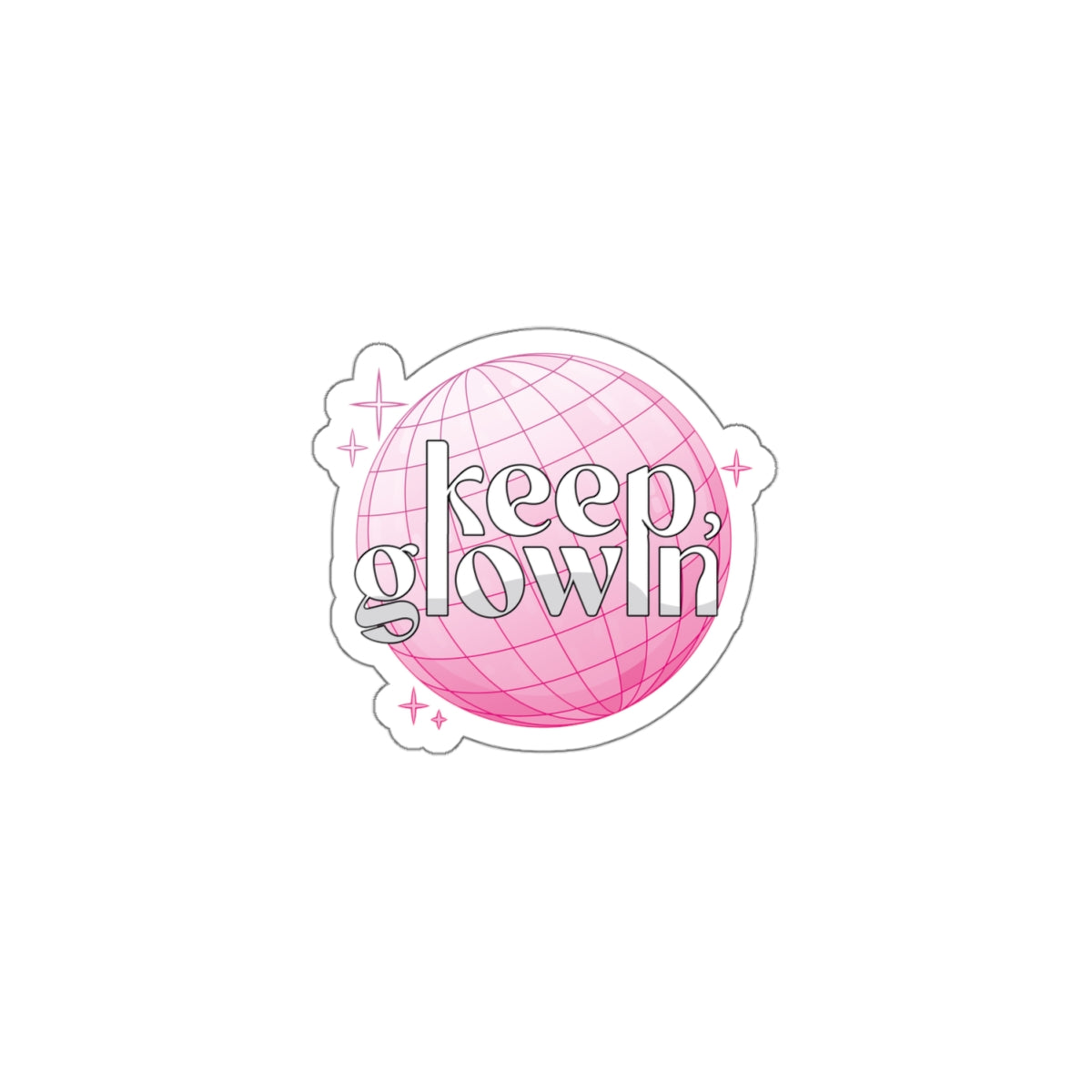 Keep Glowin' Kiss-Cut Stickers | Motivational Aesthetic Decals for Laptops & Journals