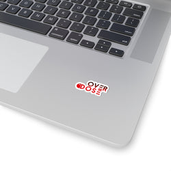 Trendy Kiss-Cut Stickers - 'OVERDOSE' Design for Laptops & Decor