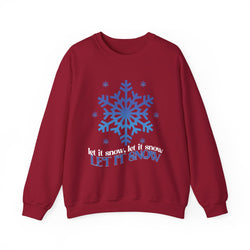 Let It Snow Sweatshirt, Cozy Winter Crewneck, Unisex Christmas Gift, Holiday Apparel, Snowflake Design, Winter Fashion