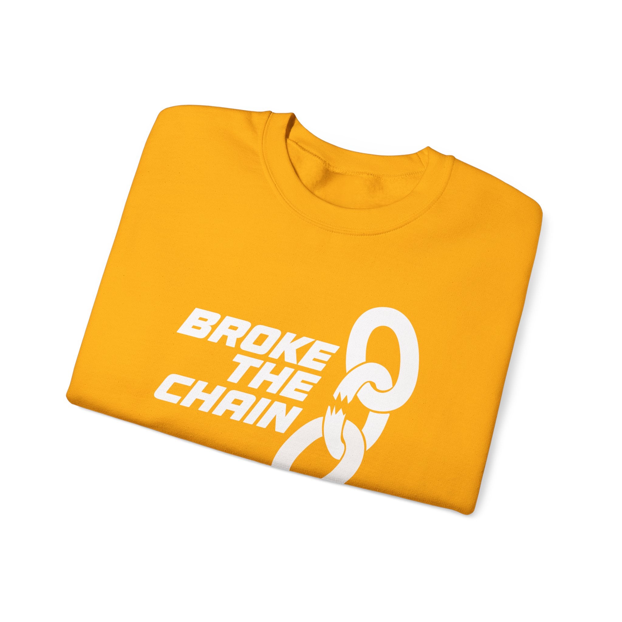 Broke The Chain Unisex Crewneck Sweatshirt - Empowering Red Apparel