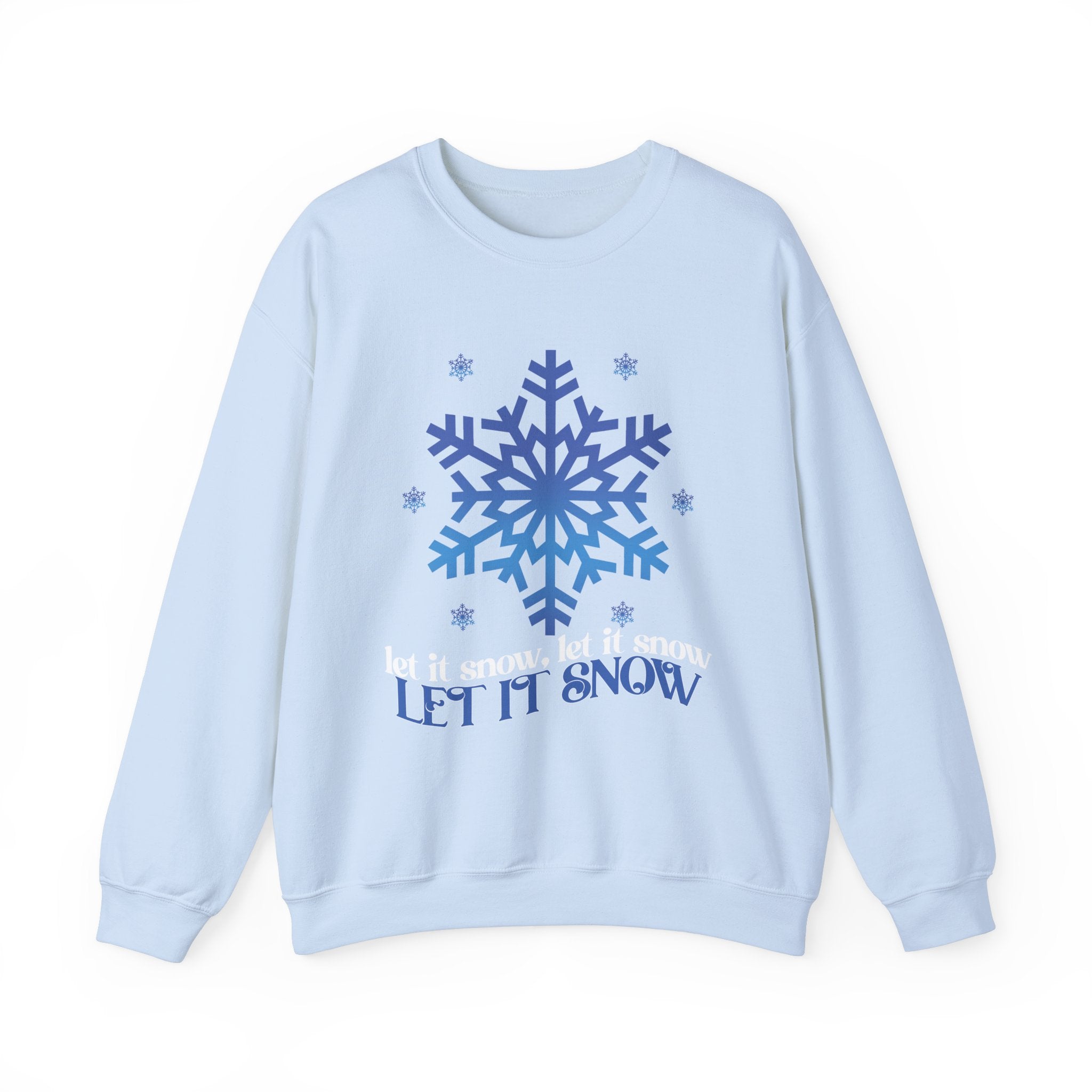 Let It Snow Sweatshirt, Cozy Winter Crewneck, Unisex Christmas Gift, Holiday Apparel, Snowflake Design, Winter Fashion