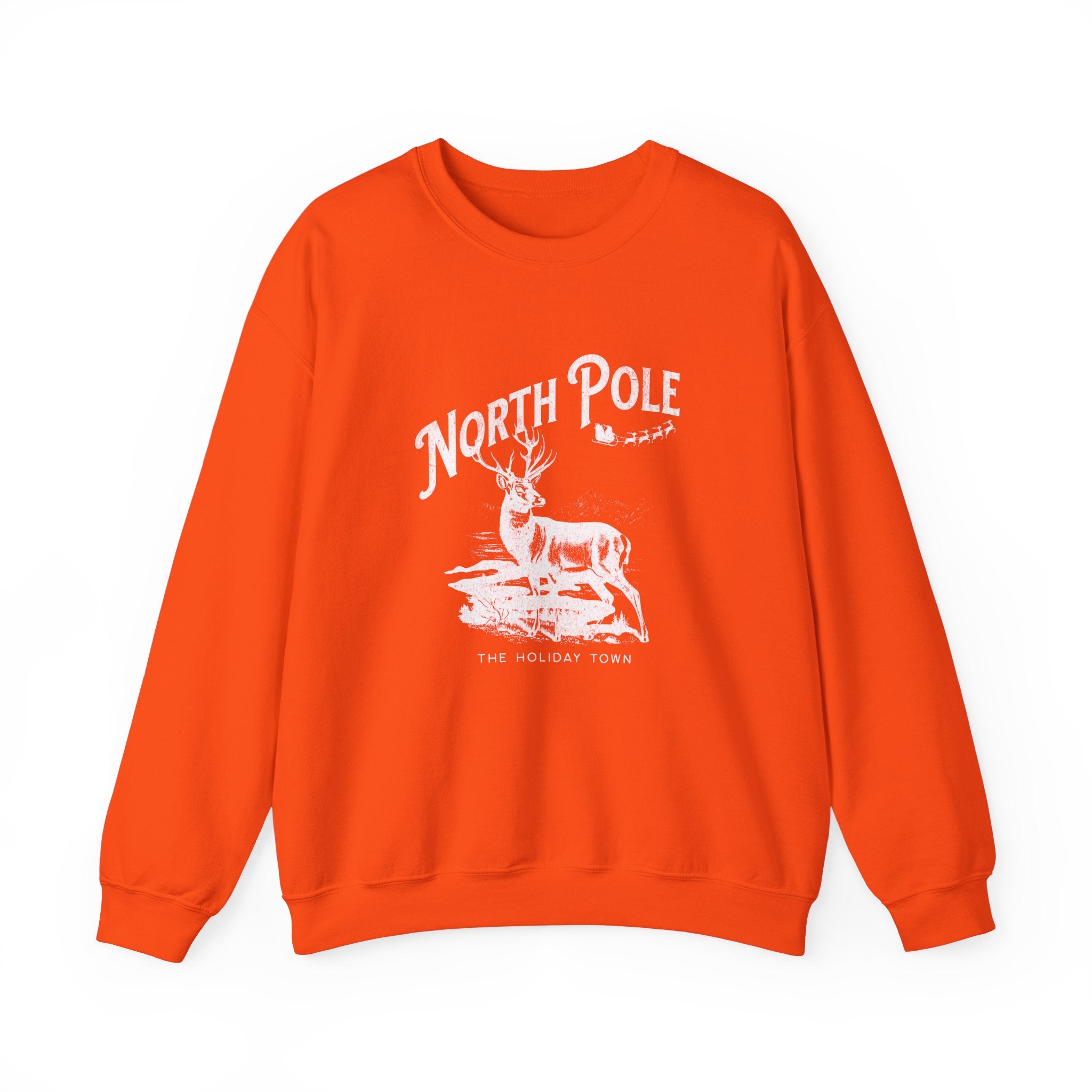 North Pole Graphic Sweatshirt | Cozy Holiday Wear, Christmas Gift, Winter Apparel, Unisex Crewneck, Festive Fashion