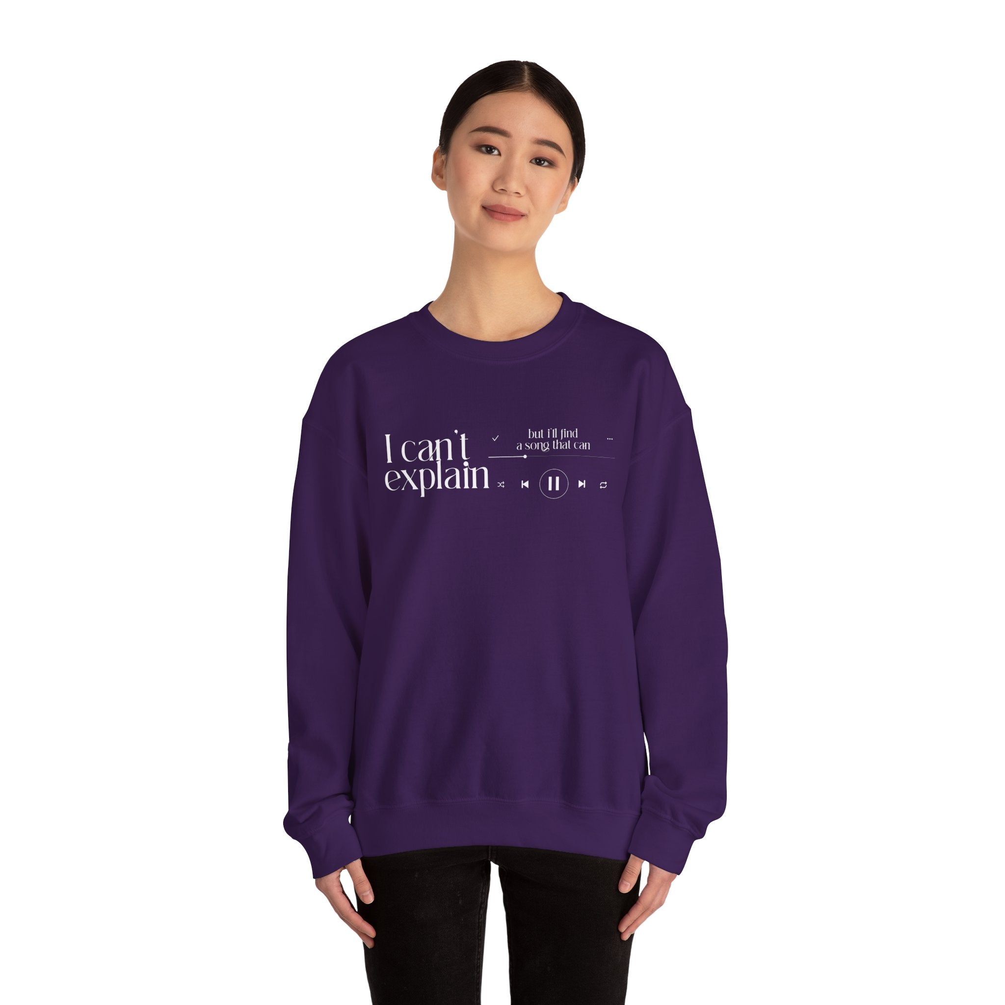 I Can't Explain Unisex Heavy Blend Crewneck Sweatshirt - Comfy Red Sweatshirt for Music Lovers