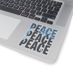 Peaceful Vibes Kiss-Cut Stickers - Stylish Peace Design for Laptops and Decor