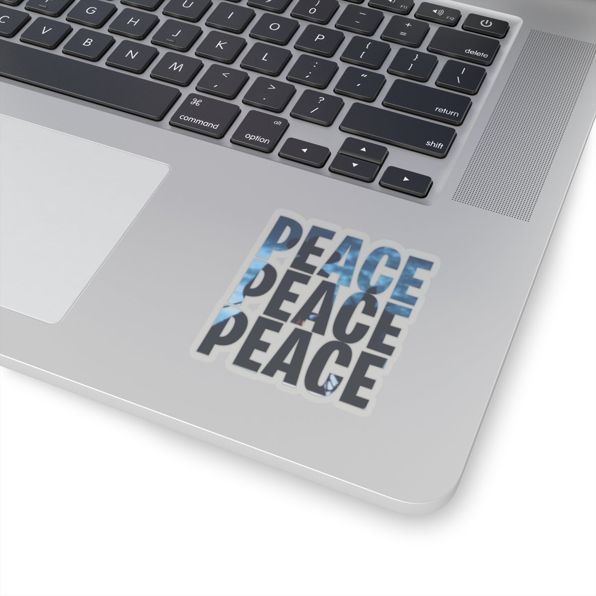 Peaceful Vibes Kiss-Cut Stickers - Stylish Peace Design for Laptops and Decor