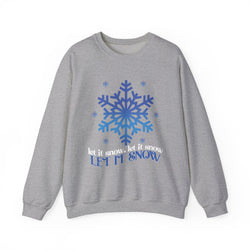 Let It Snow Sweatshirt, Cozy Winter Crewneck, Unisex Christmas Gift, Holiday Apparel, Snowflake Design, Winter Fashion