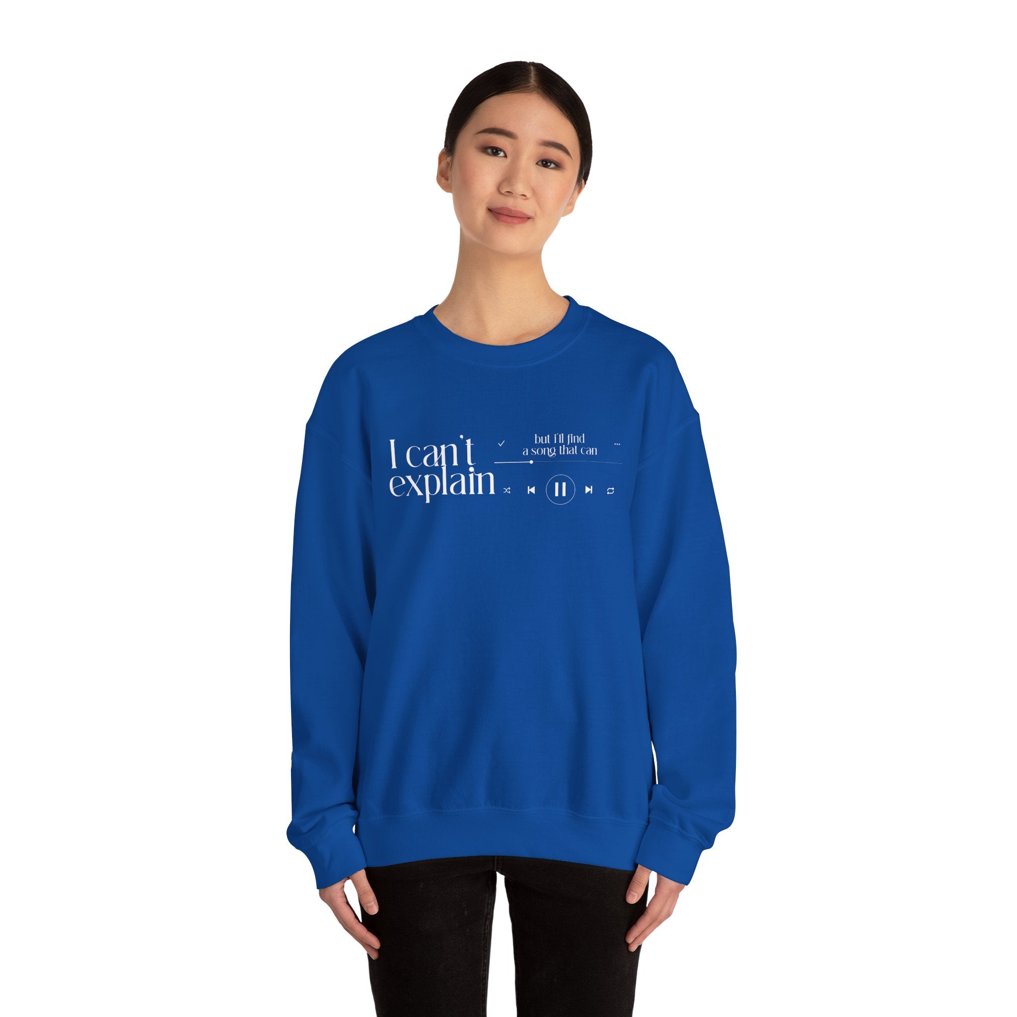 I Can't Explain Unisex Heavy Blend Crewneck Sweatshirt - Comfy Red Sweatshirt for Music Lovers