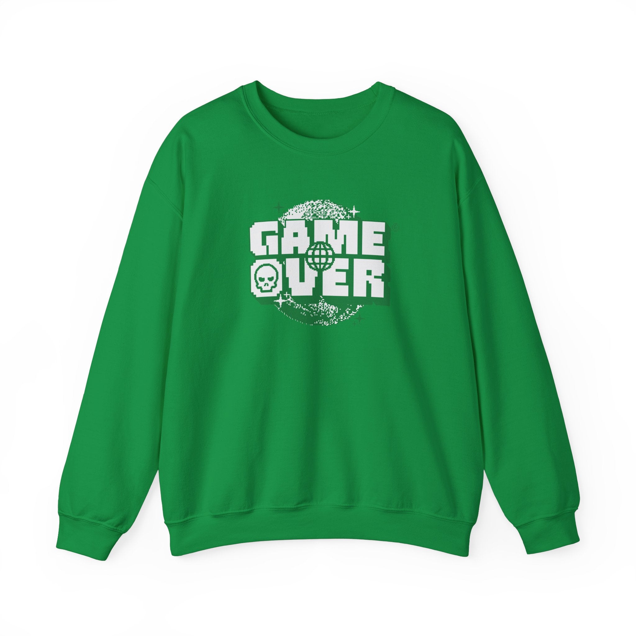 Game Over Unisex Crewneck Sweatshirt, Gamer Gift, Cozy Casual Wear, Video Game Merchandise, Holiday Apparel