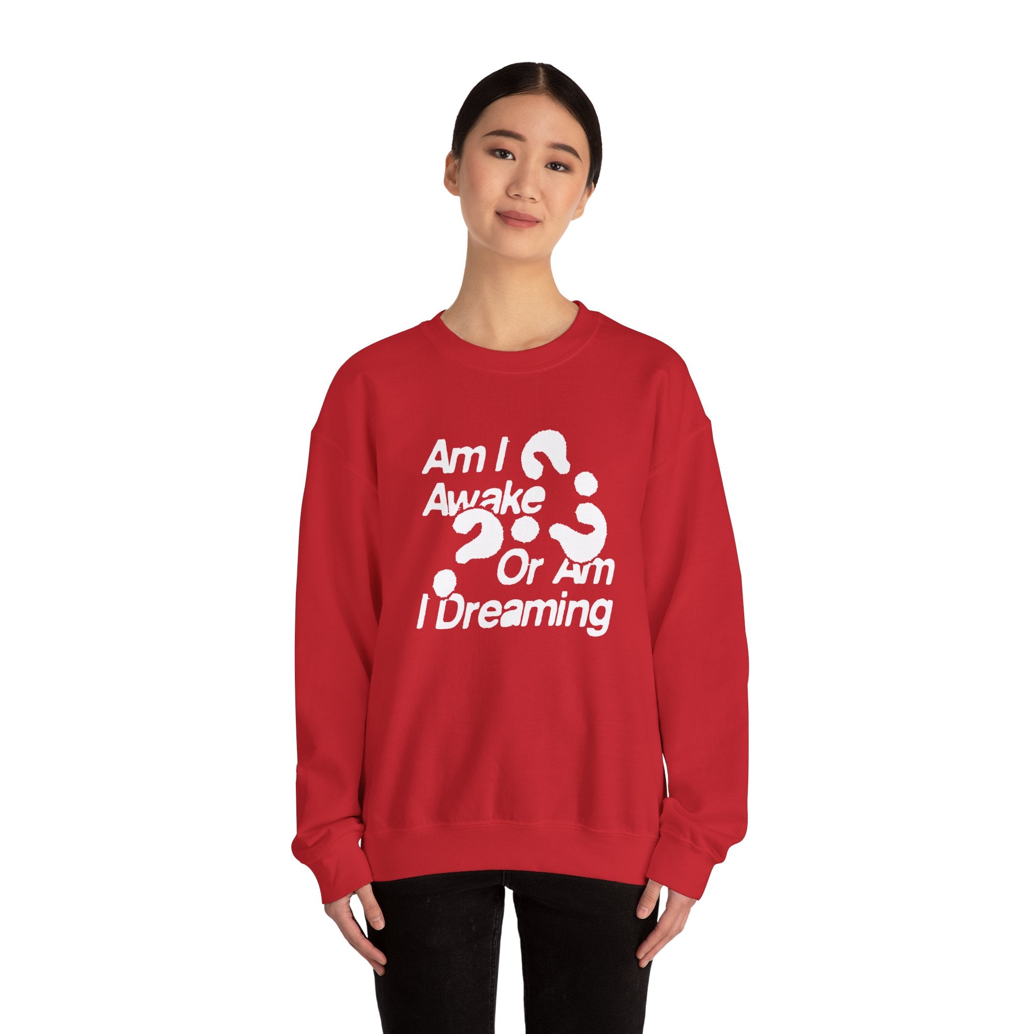 Am I Awake or Am I Dreaming? Unisex Heavy Blend Crewneck Sweatshirt