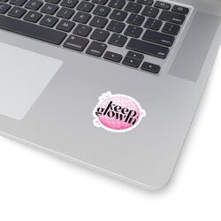 Keep Glowin' Kiss-Cut Stickers - Motivational Feminine Decals for Laptops and Journals