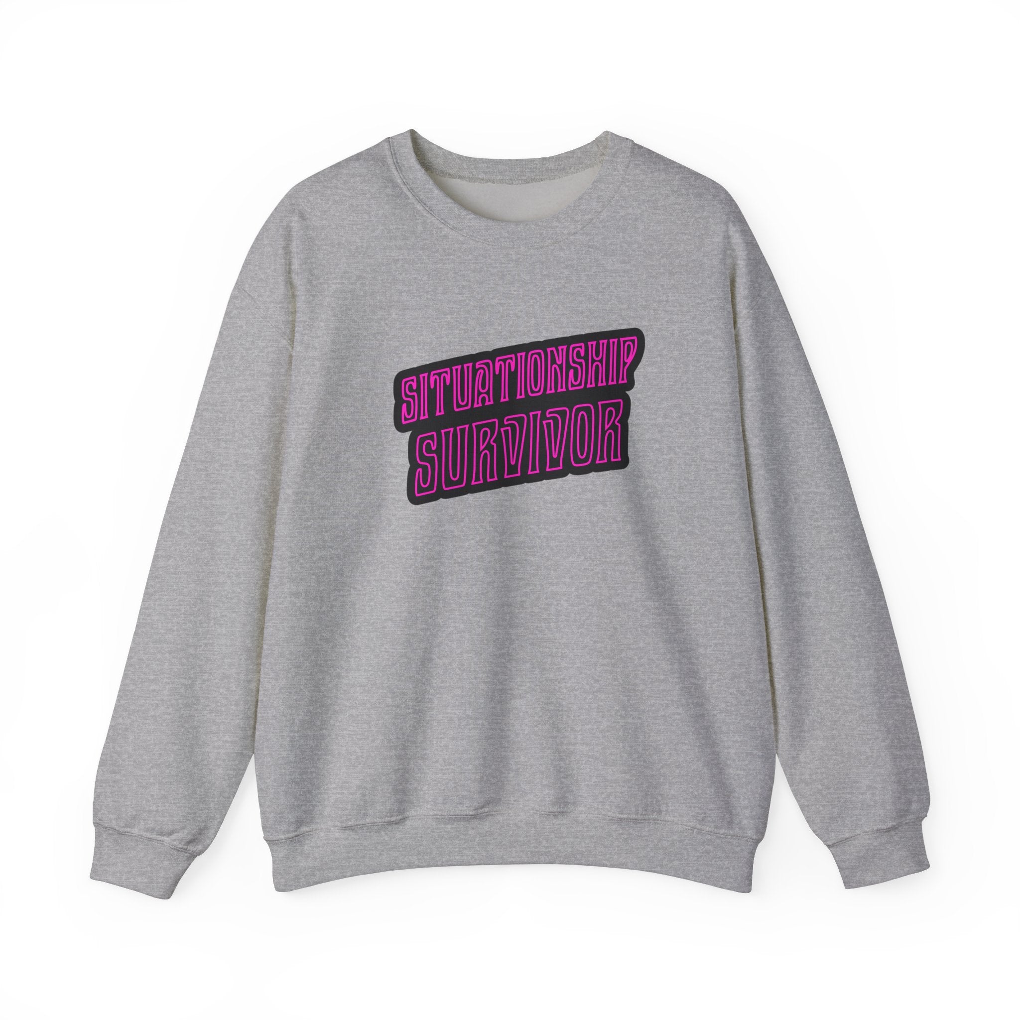 Situationship Survivor Sweatshirt, Cozy Unisex Crewneck, Funny Gift for Friends, Perfect for Casual Wear, Great for Celebrations