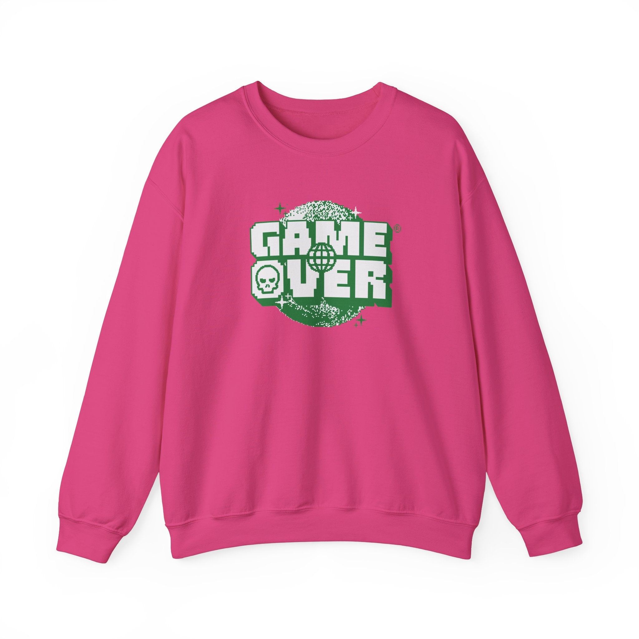 Game Over Unisex Crewneck Sweatshirt, Gamer Gift, Cozy Casual Wear, Video Game Merchandise, Holiday Apparel