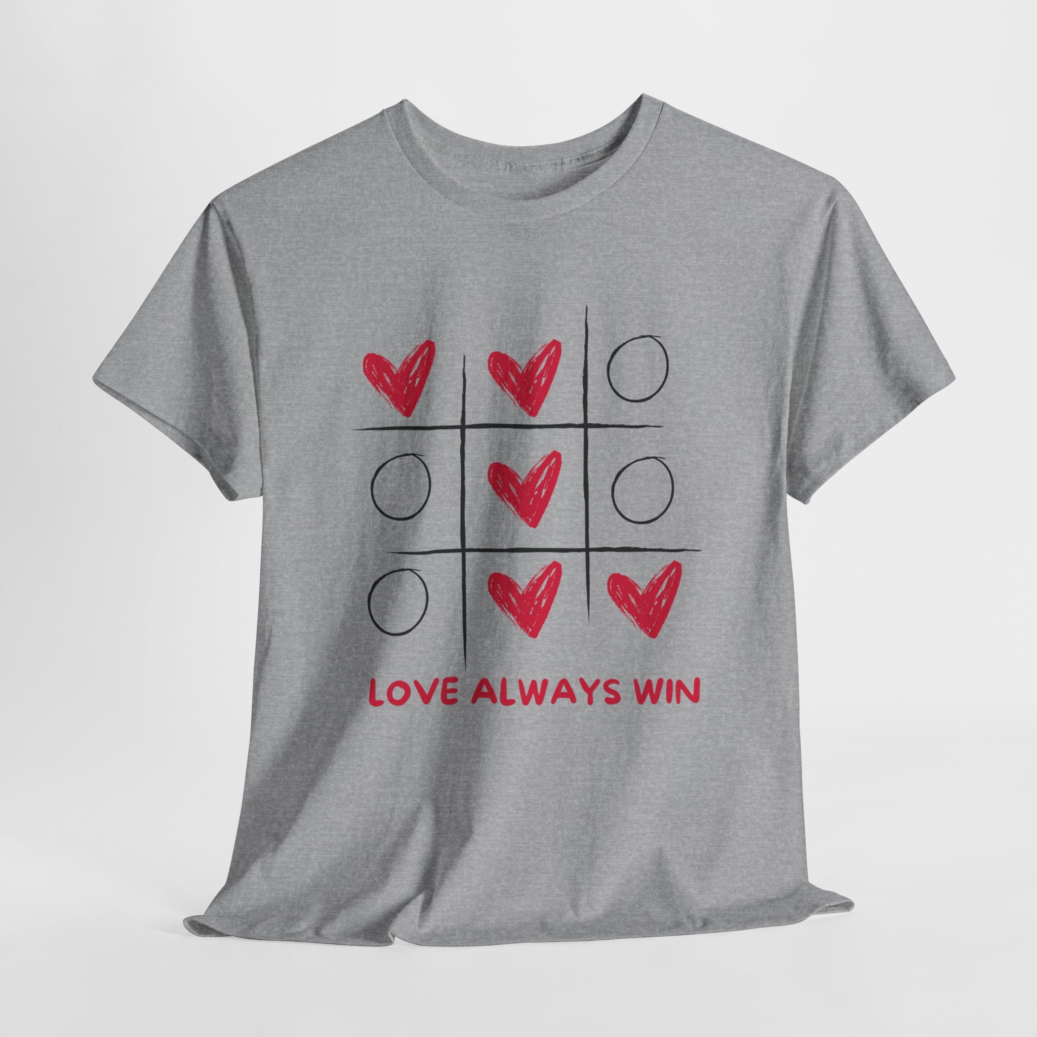 Love Always Wins Unisex T-Shirt, Casual Tee, Heart Design Shirt, Valentine Day Gift, Everyday Wear