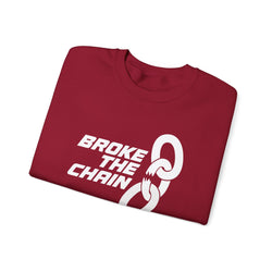 Broke The Chain Unisex Crewneck Sweatshirt - Empowering Red Apparel