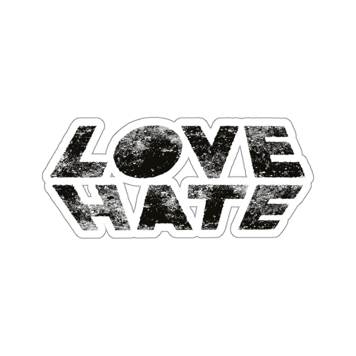 Love Hate Kiss-Cut Stickers for Personalization and Gifts