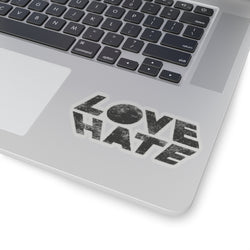 Love Hate Kiss-Cut Stickers for Personalization and Gifts