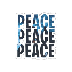 Peaceful Vibes Kiss-Cut Stickers - Stylish Peace Design for Laptops and Decor