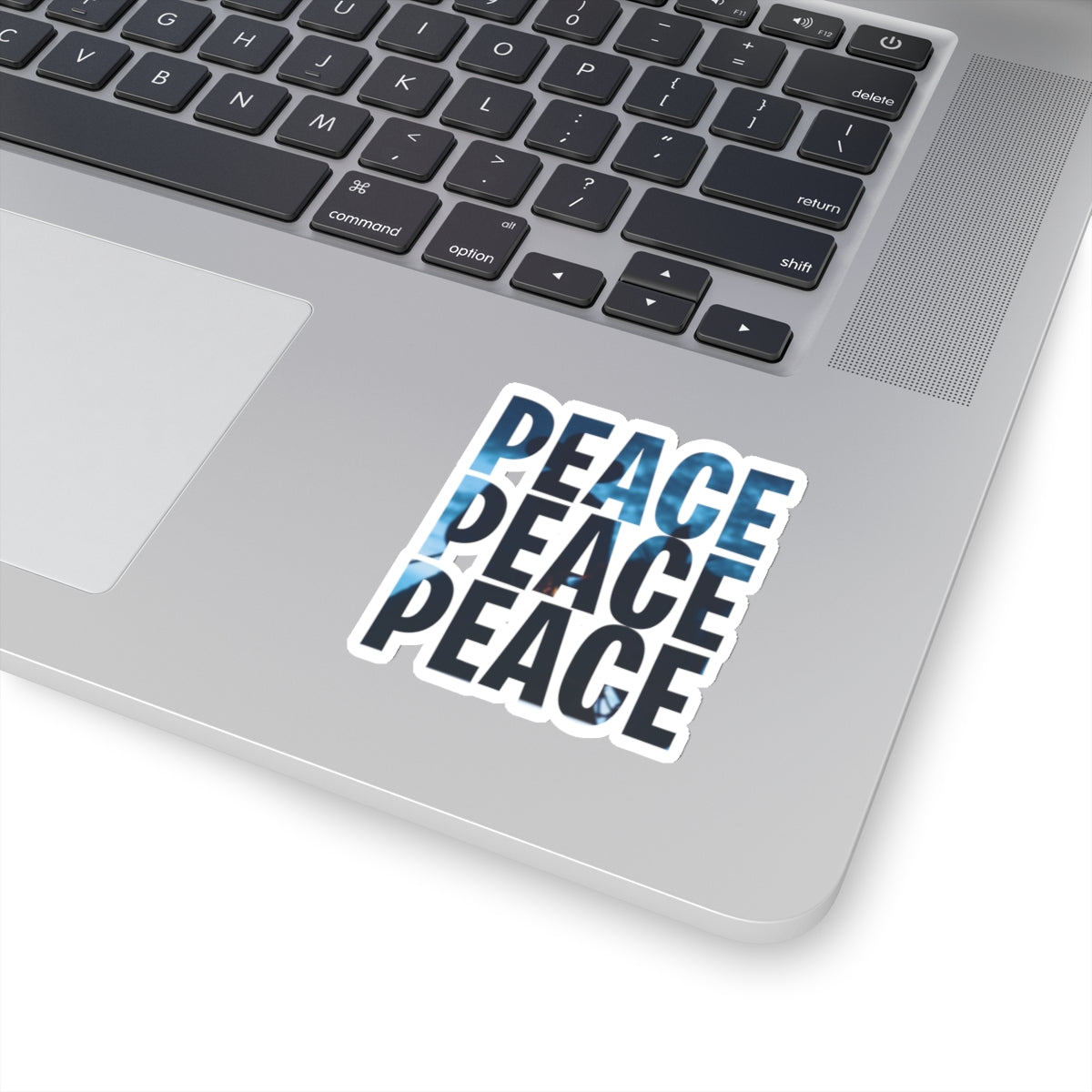 Peaceful Vibes Kiss-Cut Stickers - Stylish Peace Design for Laptops and Decor