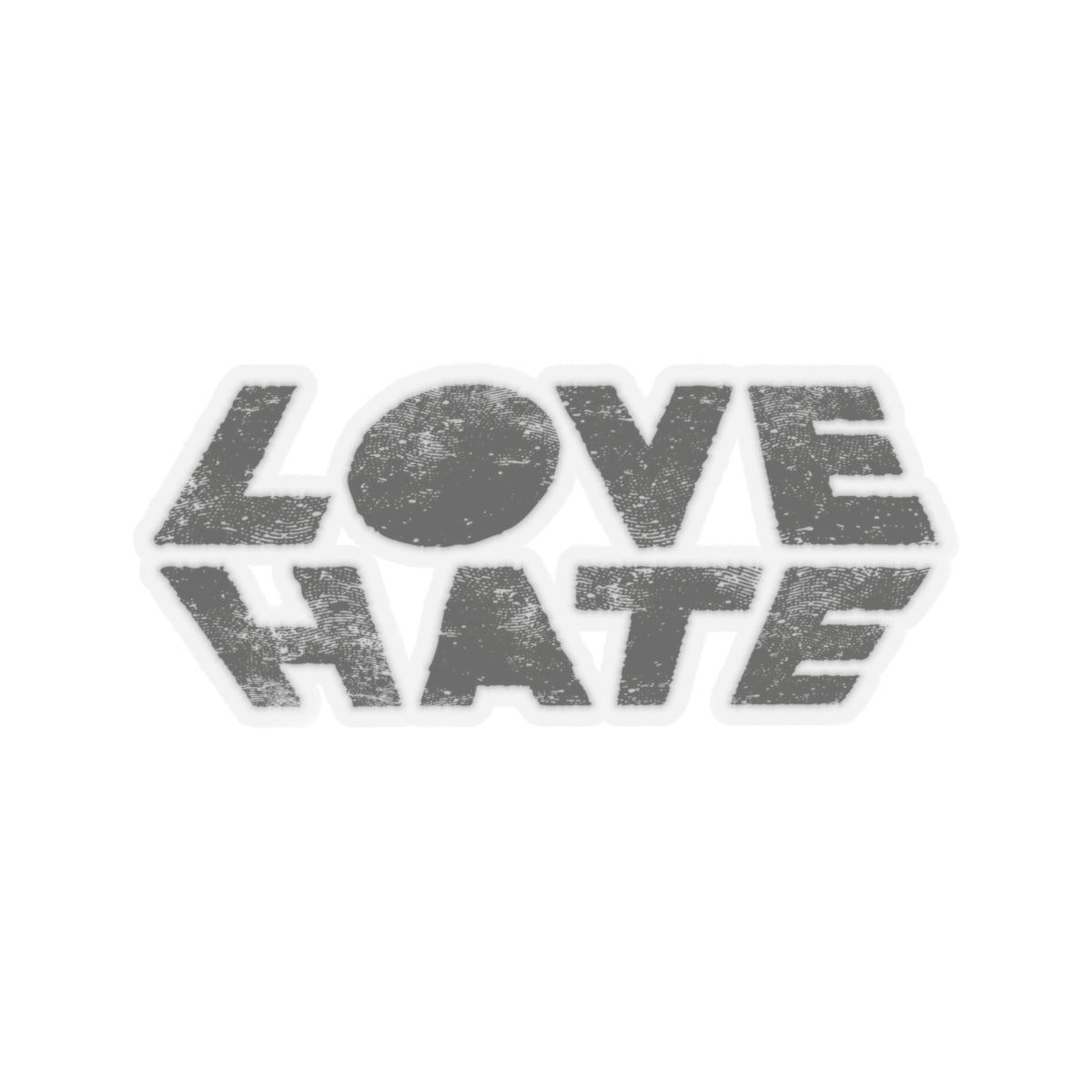 Love Hate Kiss-Cut Stickers for Personalization and Gifts