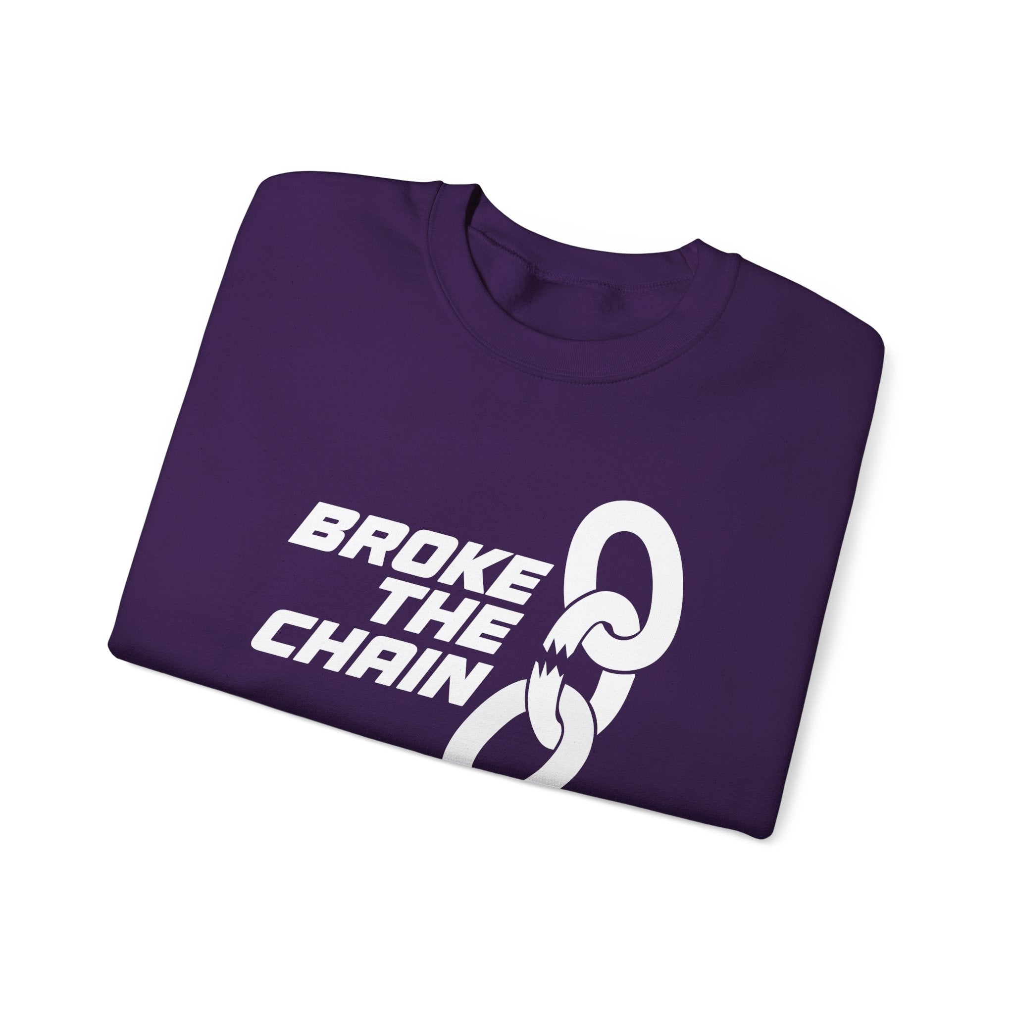 Broke The Chain Unisex Crewneck Sweatshirt - Empowering Red Apparel