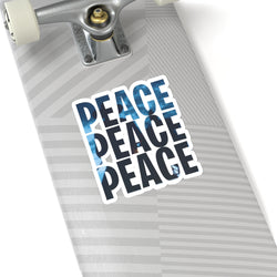 Peaceful Vibes Kiss-Cut Stickers - Stylish Peace Design for Laptops and Decor