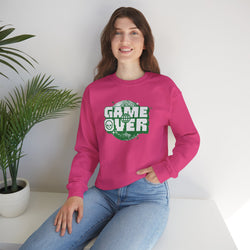 Game Over Unisex Crewneck Sweatshirt, Gamer Gift, Cozy Casual Wear, Video Game Merchandise, Holiday Apparel