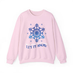 Let It Snow Sweatshirt, Cozy Winter Crewneck, Unisex Christmas Gift, Holiday Apparel, Snowflake Design, Winter Fashion