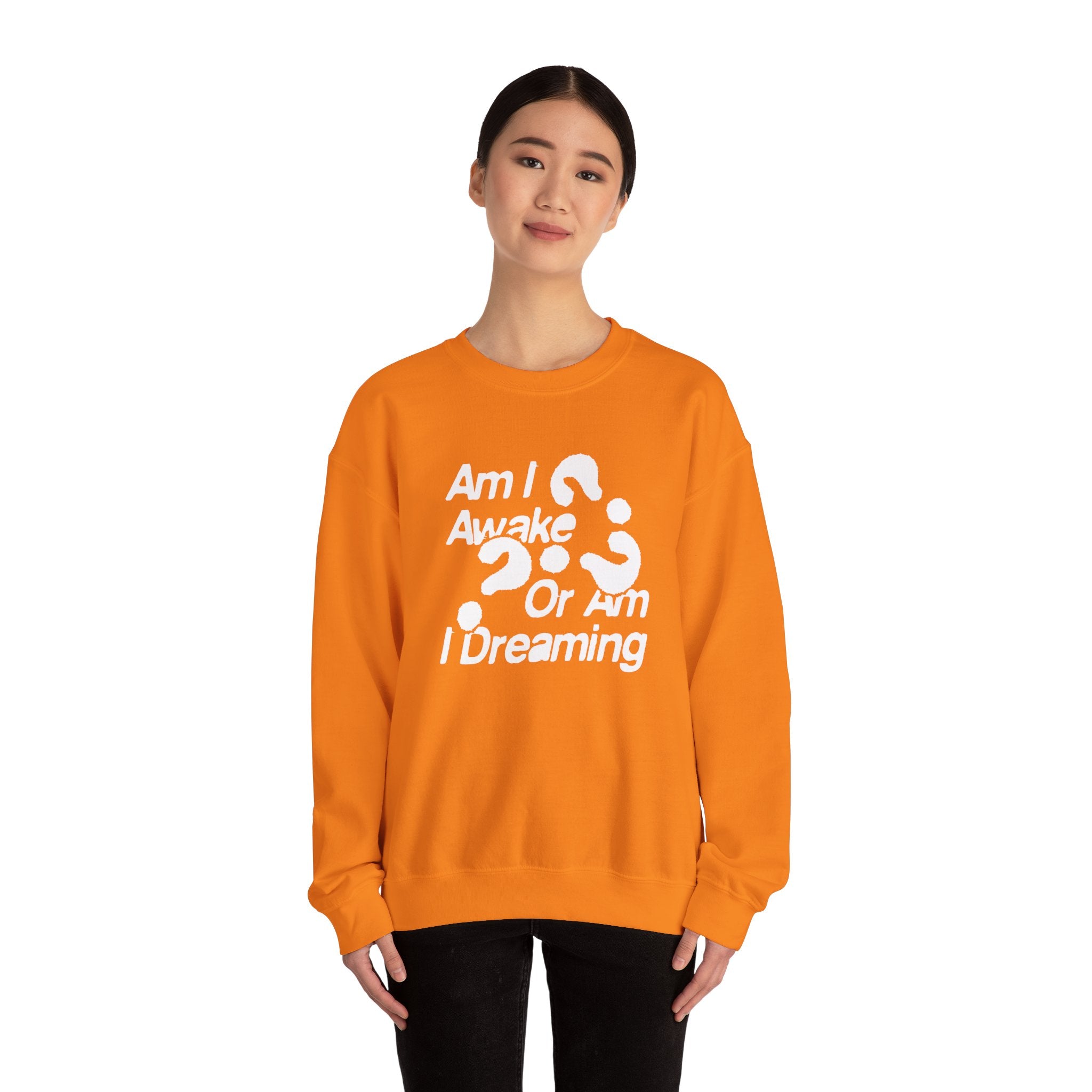 Am I Awake or Am I Dreaming? Unisex Heavy Blend Crewneck Sweatshirt