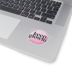 Keep Glowin' Kiss-Cut Stickers - Motivational Feminine Decals for Laptops and Journals