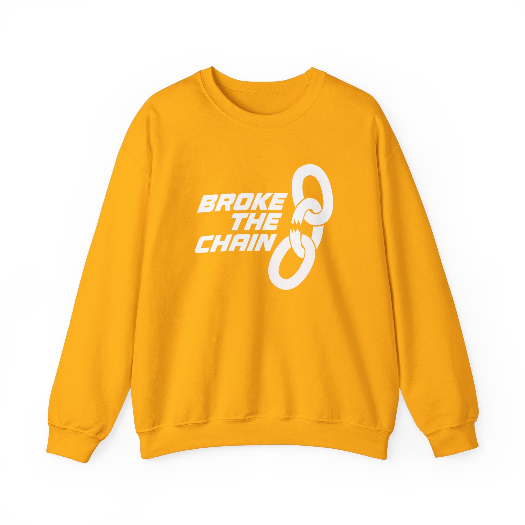 Broke The Chain Unisex Crewneck Sweatshirt - Empowering Red Apparel