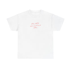 Slogan T-shirt - "Mentally Somewhere Else" Motivational Graphic Tee, Everyday Wear, Gift for All Occasions, Relaxed Fit