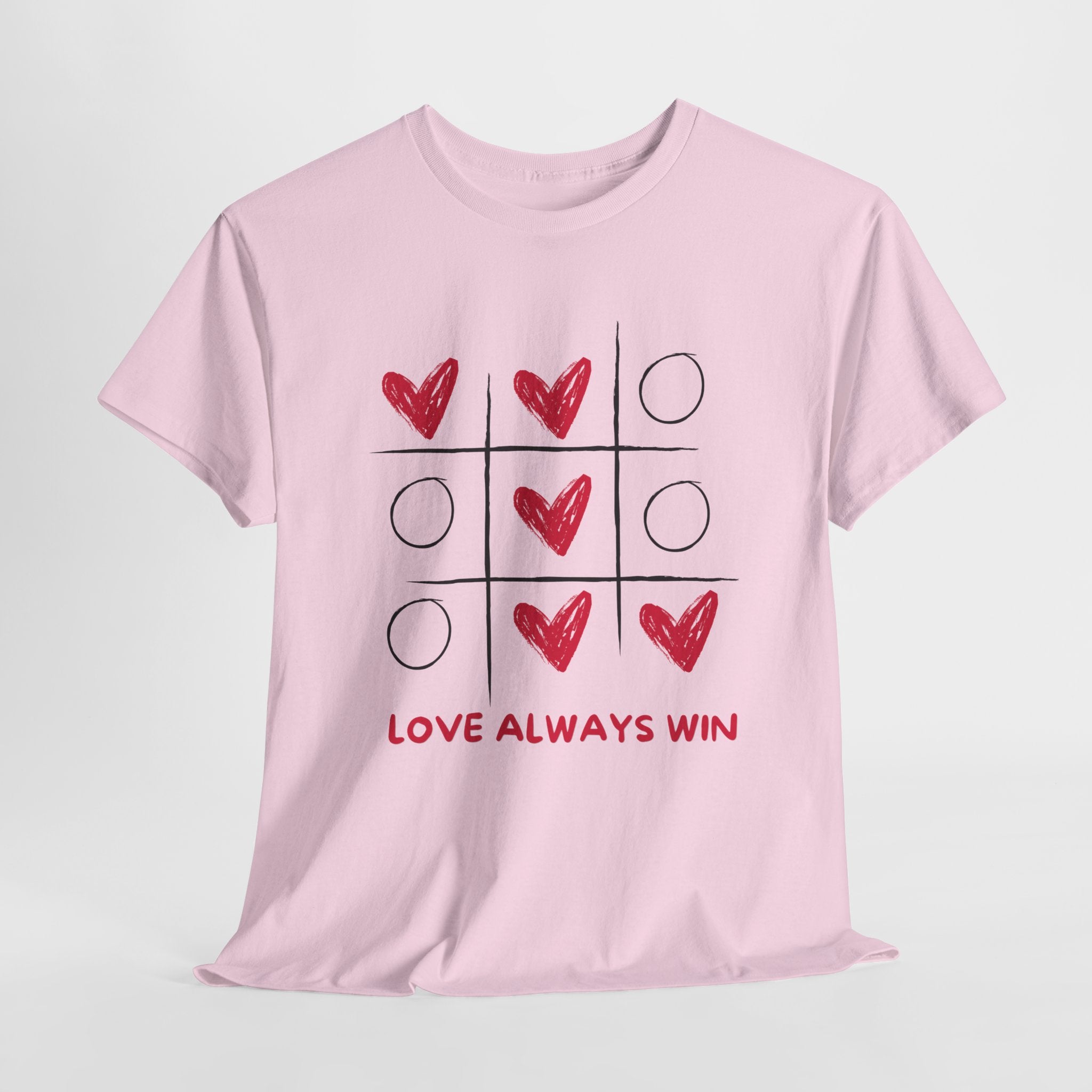 Love Always Wins Unisex T-Shirt, Casual Tee, Heart Design Shirt, Valentine Day Gift, Everyday Wear