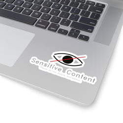 Sensitive Content Kiss-Cut Stickers - Funny Laptop Decor