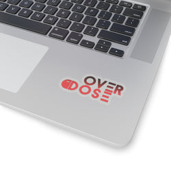 Trendy Kiss-Cut Stickers - 'OVERDOSE' Design for Laptops & Decor