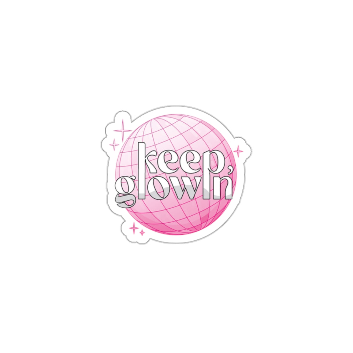 Keep Glowin' Kiss-Cut Stickers | Motivational Aesthetic Decals for Laptops & Journals