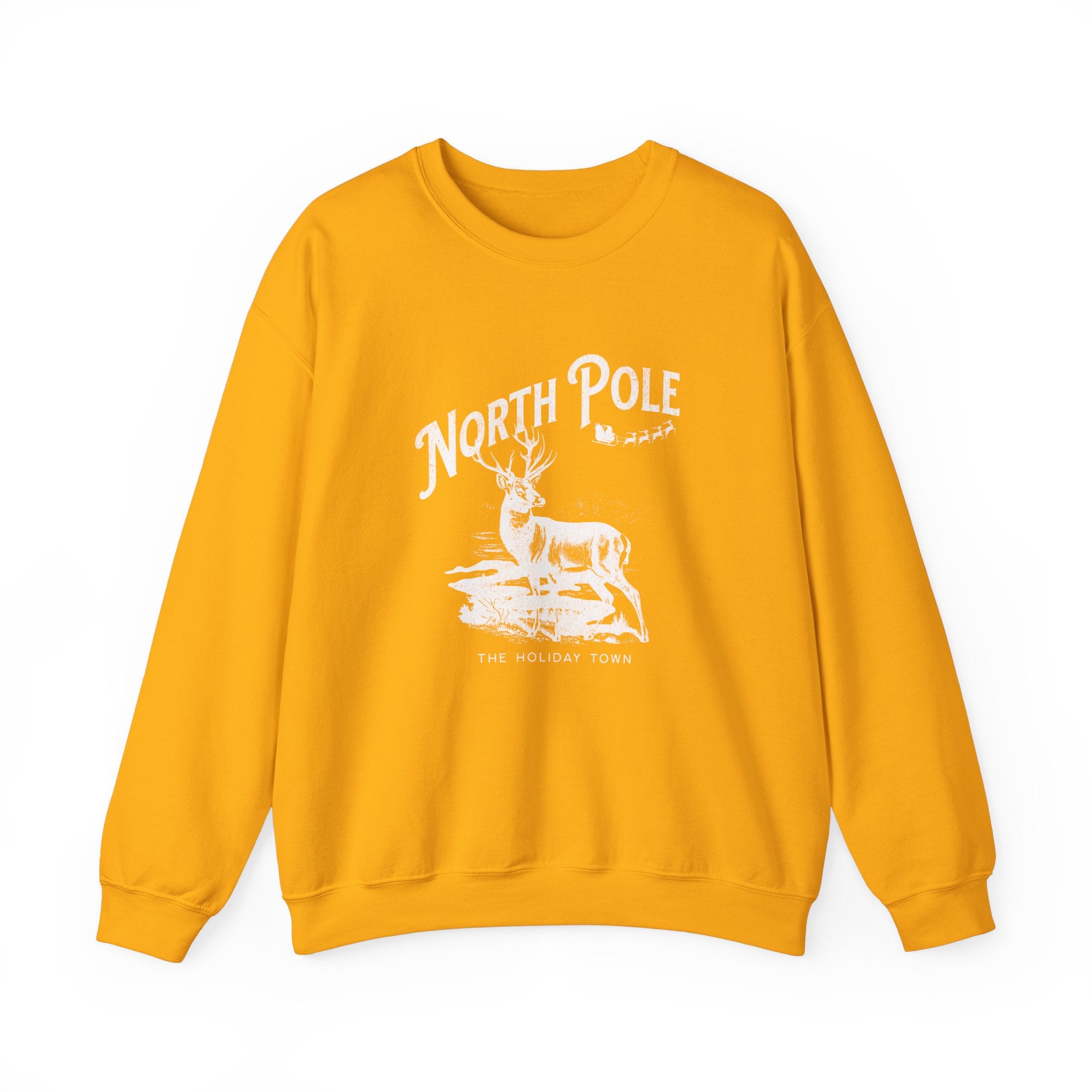 North Pole Graphic Sweatshirt | Cozy Holiday Wear, Christmas Gift, Winter Apparel, Unisex Crewneck, Festive Fashion