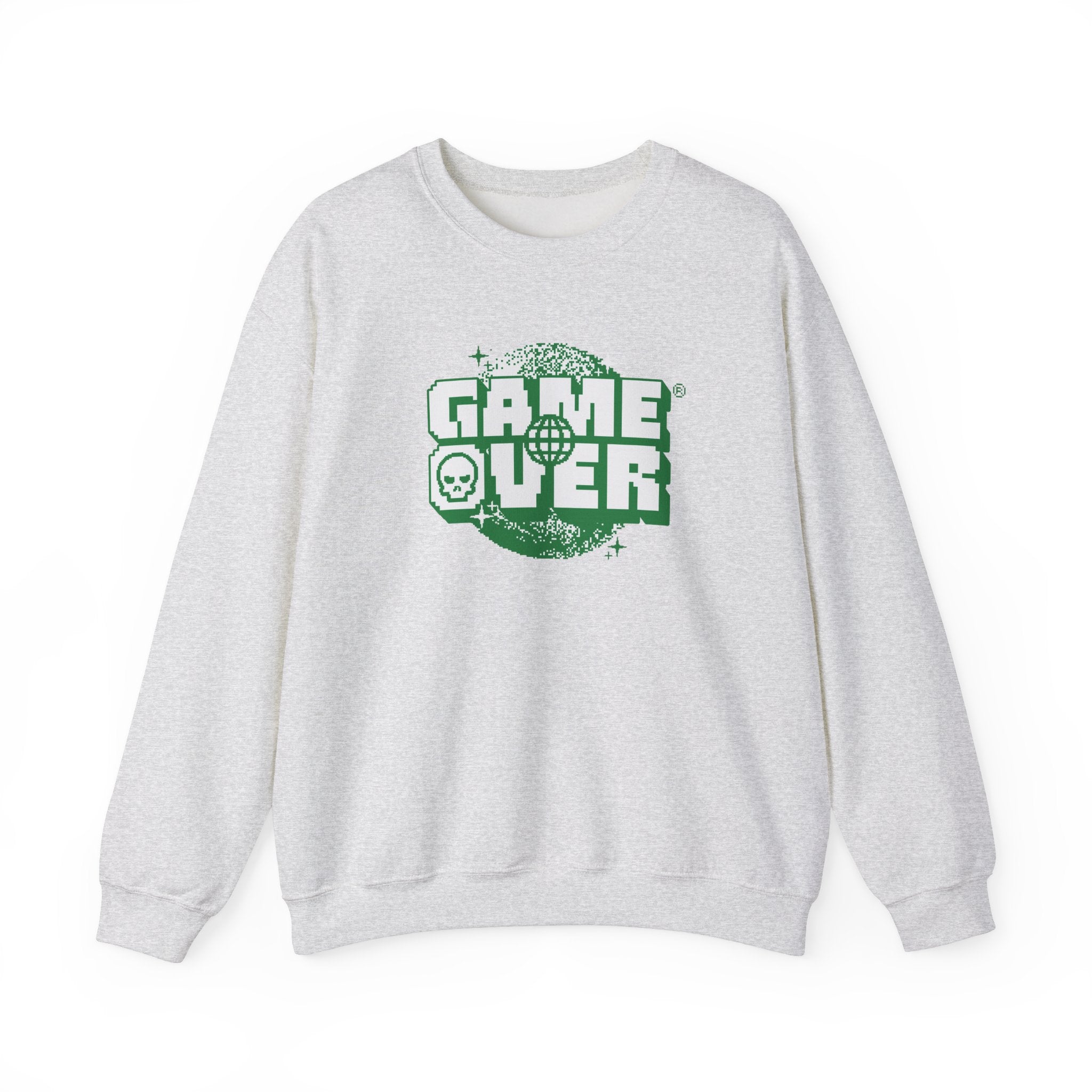 Game Over Unisex Crewneck Sweatshirt, Gamer Gift, Cozy Casual Wear, Video Game Merchandise, Holiday Apparel