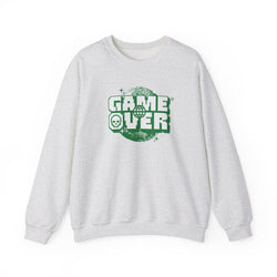 Game Over Unisex Crewneck Sweatshirt, Gamer Gift, Cozy Casual Wear, Video Game Merchandise, Holiday Apparel