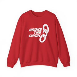 Broke The Chain Unisex Crewneck Sweatshirt - Empowering Red Apparel