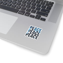 Peaceful Vibes Kiss-Cut Stickers - Stylish Peace Design for Laptops and Decor